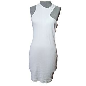 Rodebjer White Ribbed Bodycon Dress Size Medium